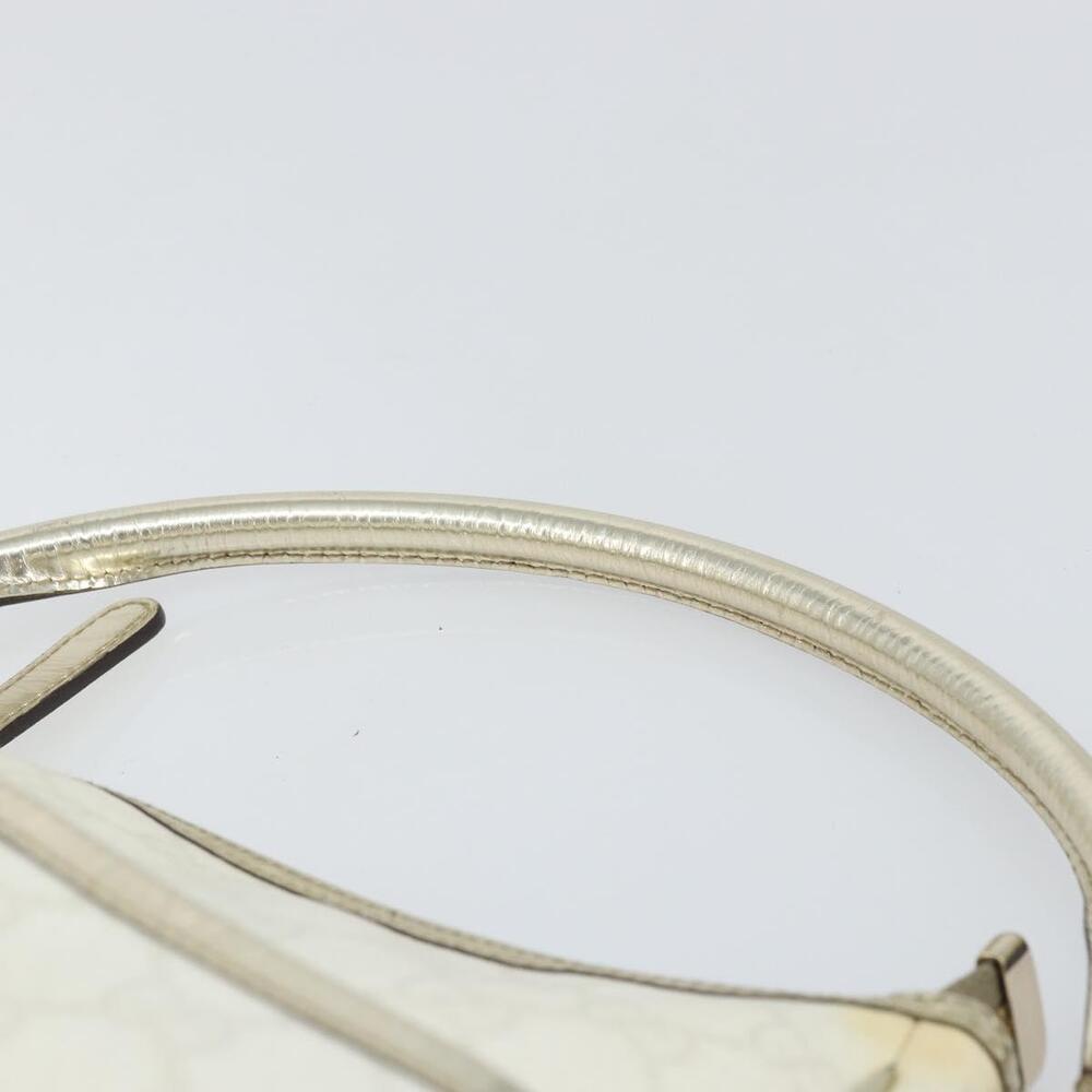 GUCCI GG Supreme Hand Bag PVC Leather White Gold 190258 Auth 157336 - Picture 14 of 16